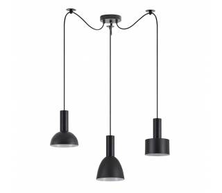 SE21-BL-4-BL3-MS12 ADEPT FLEX Black Pendant Black Metal Shade+