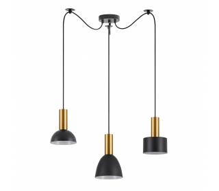 SE21-GM-4-BL3-MS12 ADEPT FLEX Gold Matt Pendant Black Metal Shade+