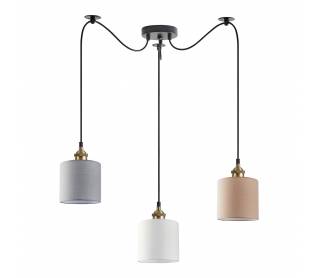 SE21-BR-10-BL3-SH123 MAGNUM FLEX White, Grey, Brown Shade Pendant+