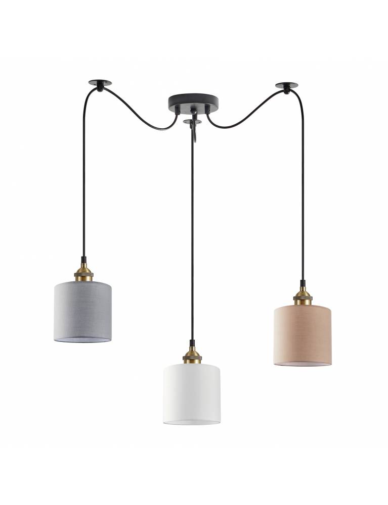 SE21-BR-10-BL3-SH123 MAGNUM FLEX White, Grey, Brown Shade Pendant+