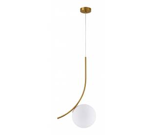 SE21-GM-35 SCEPTRE GOLD MATT PENDANT OPAL GLASS.