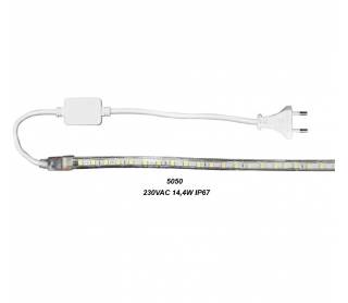 ΤΑΙΝΙΑ LED 10m 230VAC 14.4W/m 60LED/m RGB IP67