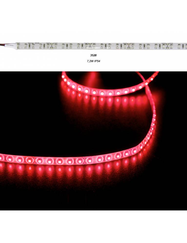 ΤΑΙΝΙΑ LED 5m 24VDC 7.2W/m 90LED/m ΚΟΚΚΙΝΟ IP54