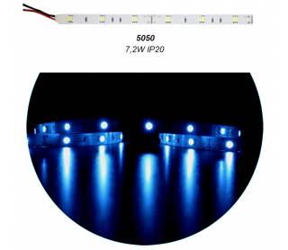 ΤΑΙΝΙΑ LED 5m 12VDC 7.2W/m 30LED/m ΜΠΛΕ IP20