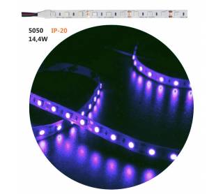 ΤΑΙΝΙΑ LED 5m 12VDC 14.4W/m 60LED/m RGB IP20