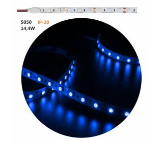 ΤΑΙΝΙΑ LED 5m 24VDC 14.4W/m 60LED/m ΜΠΛΕ IP20