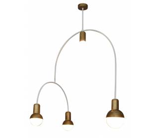 HL-3523-4 CHRISTOPHER OLD BRONZE & WHITE PENDANT