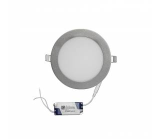 LED ΦΩΤΙΣ.ΨΕΥΔΟΡΟΦΗΣ ΑΛΟΥΜ ΣΤΡΟΓΓΥΛΟ 12W 3000K 120° ΑΣΗΜΙ