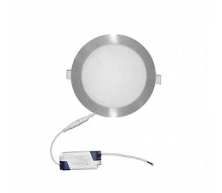 LED ΦΩΤΙΣ.ΨΕΥΔΟΡΟΦΗΣ ΑΛΟΥΜ ΣΤΡΟΓΓΥΛΟ 12W 3000K 120° ΣΑΤΙΝΕ