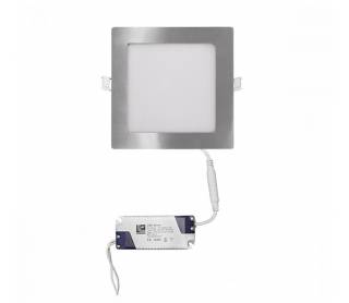 LED ΦΩΤΙΣ.ΨΕΥΔΟΡΟΦΗΣ ΑΛΟΥΜ ΤΕΤΡΑΓΩΝΟ 12W 3000K 120° ΣΑΤΙΝΕ