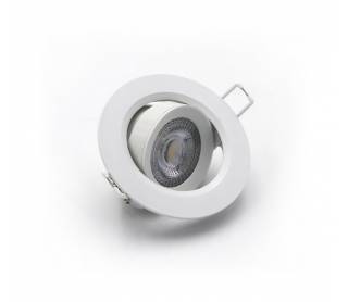 LED SPOT ΨΕΥΔΟΡOΦΗΣ ΠΛΑΣΤ ΣΤΡΟΓΓΥΛΟ 5W 3000K 38° ΛΕΥΚΟ