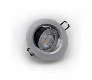 LED SPOT ΨΕΥΔΟΡΟΦΗΣ ΠΛΑΣΤ ΣΤΡΟΓΓΥΛΟ 7W 3000K 38° ΑΣΗΜΙ