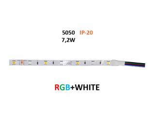 ΤΑΙΝΙΑ LED 5m 12VDC 7.2W/m 36LED/m RGB & ΛΕΥΚΟ IP20