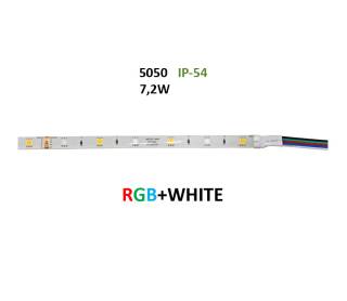 ΤΑΙΝΙΑ LED 5m 12VDC 7.2W/m 36LED/m RGB & ΛΕΥΚΟ IP54