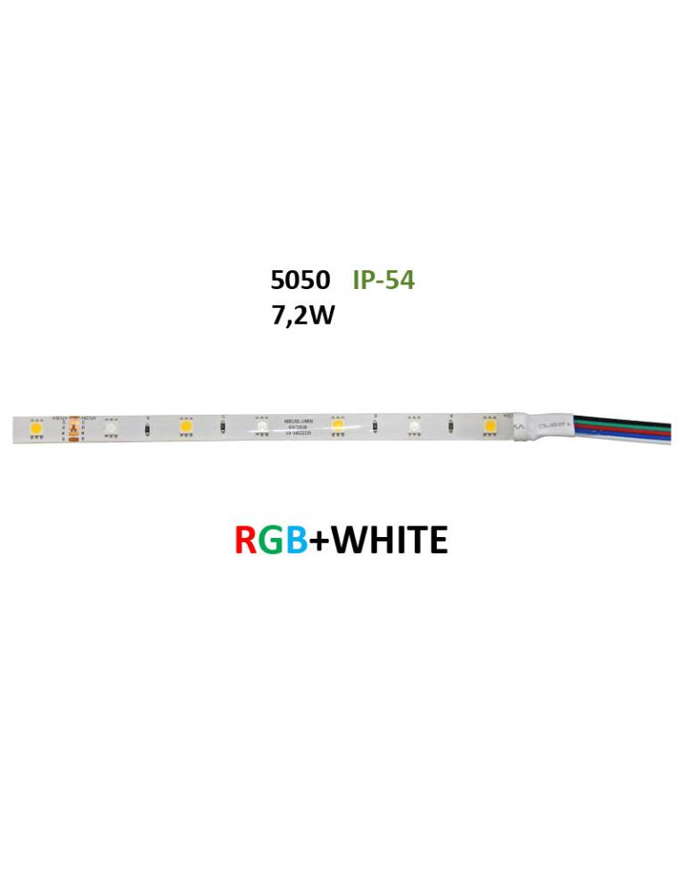 ΤΑΙΝΙΑ LED 5m 12VDC 7.2W/m 36LED/m RGB & ΛΕΥΚΟ IP54