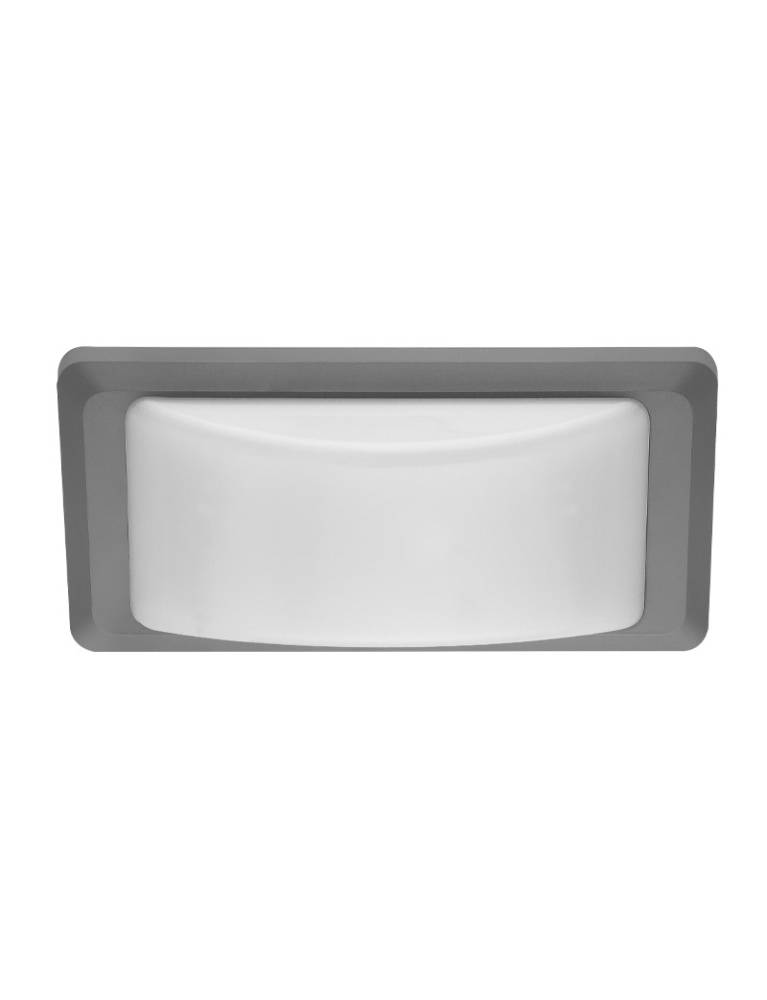 LED ΑΠΛΙΚΑ PC ΟΡΘΟΓΩΝΙΑ 13W 4000K IP65 ΓΚΡΙ