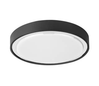 LED ΠΛΑΦΟΝΙΕΡΑ PC ΣΤΡΟΓΓΥΛΗ Φ300mm 18W 4000K IP65 ΓΡΑΦΙΤΗΣ