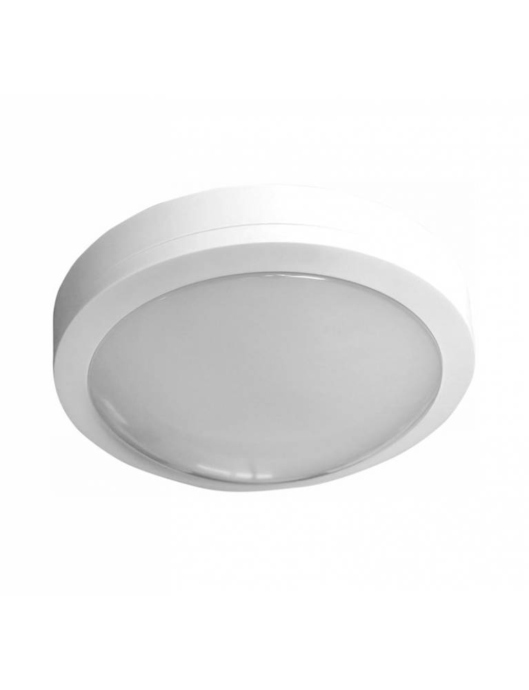 LED ΠΛΑΦΟΝΙΕΡΑ PC ΣΤΡΟΓΓΥΛΗ Φ230mm 18W 4000K IP65 ΛΕΥΚΗ