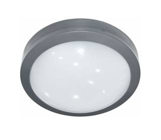 LED ΠΛΑΦΟΝΙΕΡΑ PC ΣΤΡΟΓΓΥΛΗ Φ230mm 18W 4000K IP65 ΓΚΡΙ