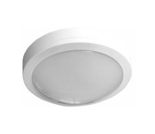 LED ΠΛΑΦΟΝIΕΡΑ PC ΣΤΡΟΓΓΥΛΗ Φ170mm 8W 3000Κ IP65 ΛΕΥΚΗ