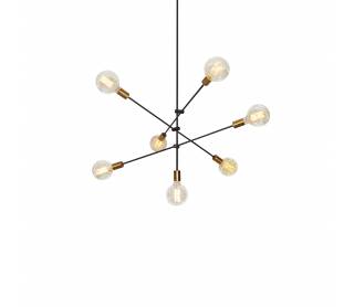 SE 136-7 CODY PENDANT BLACK & BRUSHED BRASS Δ4