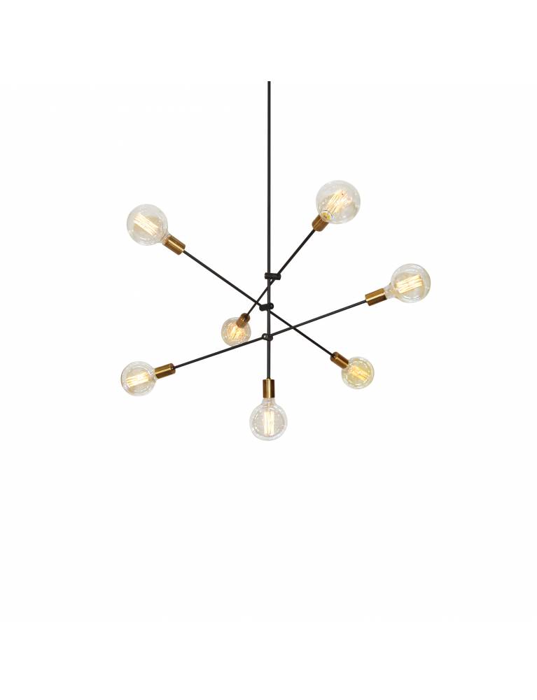 SE 136-7 CODY PENDANT BLACK & BRUSHED BRASS Δ4